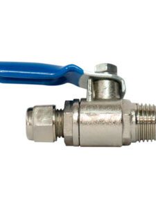 Llave de paso de metal 1/4 por 1/4